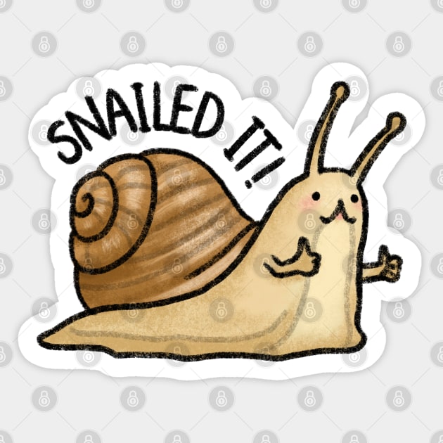 You Snailed It! Sticker by drawforpun